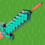 Nerf Minecraft Diamond Sword Dart Blaster