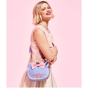 Loungefly Minnie Mouse Floral and Lace Kisslock Crossbody Bag