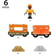 Large View Brio World Gold Cargo Train Set 6pcs 36049