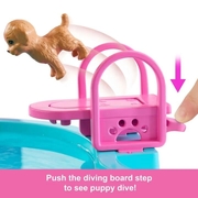 Barbie Dream Pool Playset with Slide & Bubbling Hot Tub JFP01