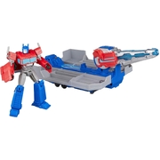 Transformers EarthSpark Optimus Prime Battle Trailer Playset