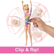 Large View Barbie Gymnastics Playset With Blonde Fashion Doll HRG52
