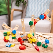 Melissa & Doug Wooden Construction Set in a Box 48 pieces 