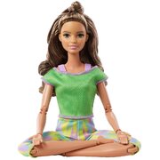 Barbie Made to Move Doll Brunette Athleisure-wear GXF05 Yoga