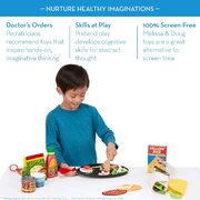 Melissa & Doug Wooden Fill & Fold Taco & Tortilla Set Playset