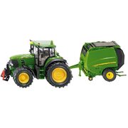Siku 1665 Die-Cast Vehicle John Deere Tractor with Round Baler