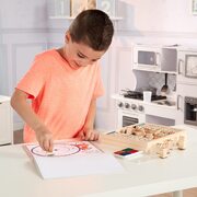Melissa & Doug Deluxe Wooden Stamp Set - ABCs 123s
