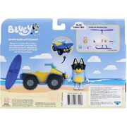 Bluey Figure & Vehicle Beach Quad with Bandit Pack