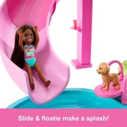 Barbie Dream Pool Playset with Slide & Bubbling Hot Tub JFP01