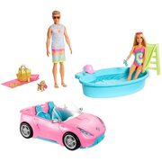 Barbie and Ken Convertible Car and Pool Gift Set