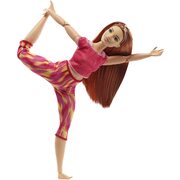 Barbie Made to Move Doll Long Straight Red Hair Wearing Athleisure-wear Yoga