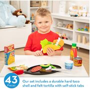 Melissa & Doug Wooden Fill & Fold Taco & Tortilla Set Playset