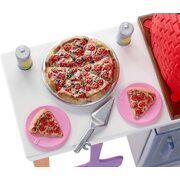 Barbie Outdoor Furniture Set with Brick Pizza Oven and Accessories Playset