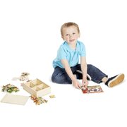 Melissa & Doug Wooden Jigsaw Puzzles in a Box Farm 4-in-1