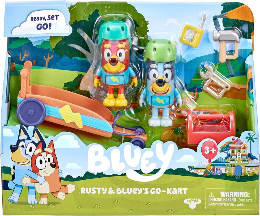 Bluey Rusty & Bluey's Go-Kart Vehicle Playset