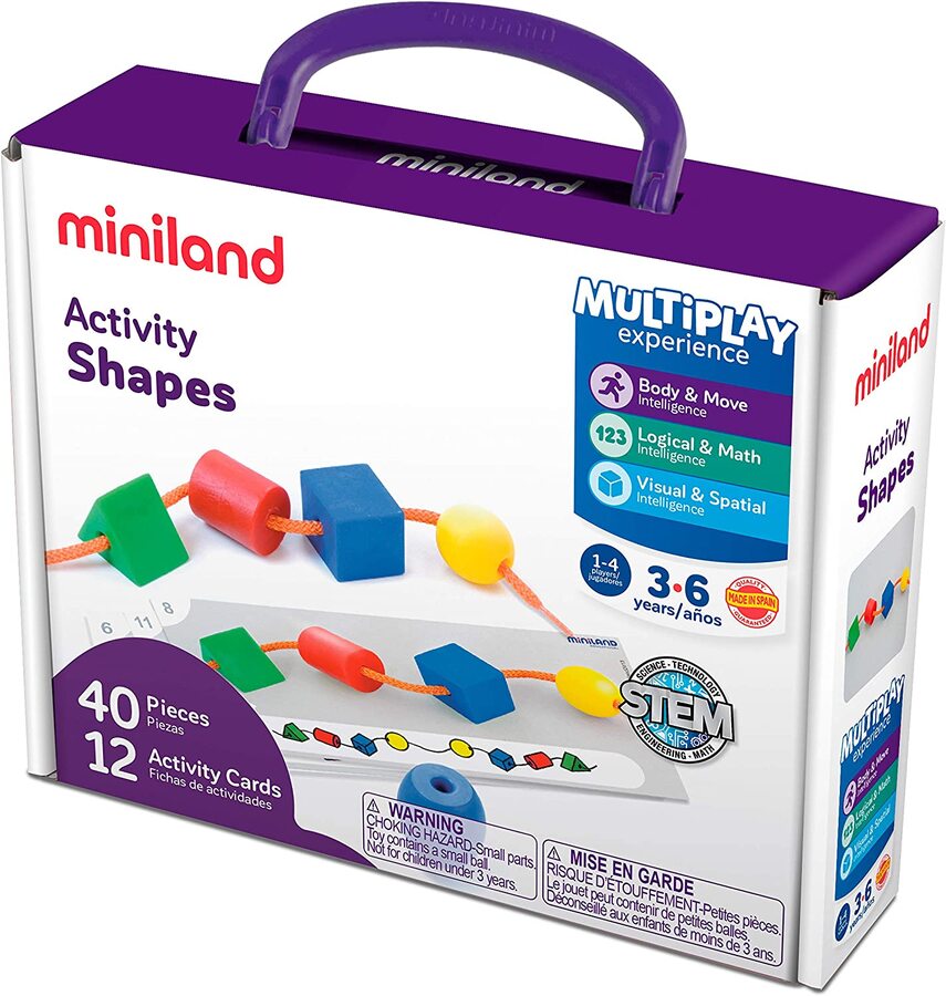 Miniland Activity Shapes 40 Pieces Educational Toy Lemony Gem Toys Online