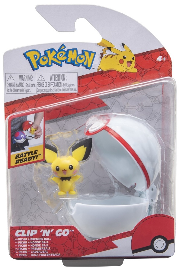Pokemon ClipNGo Ball Pichu Premier Ball Lemony Gem