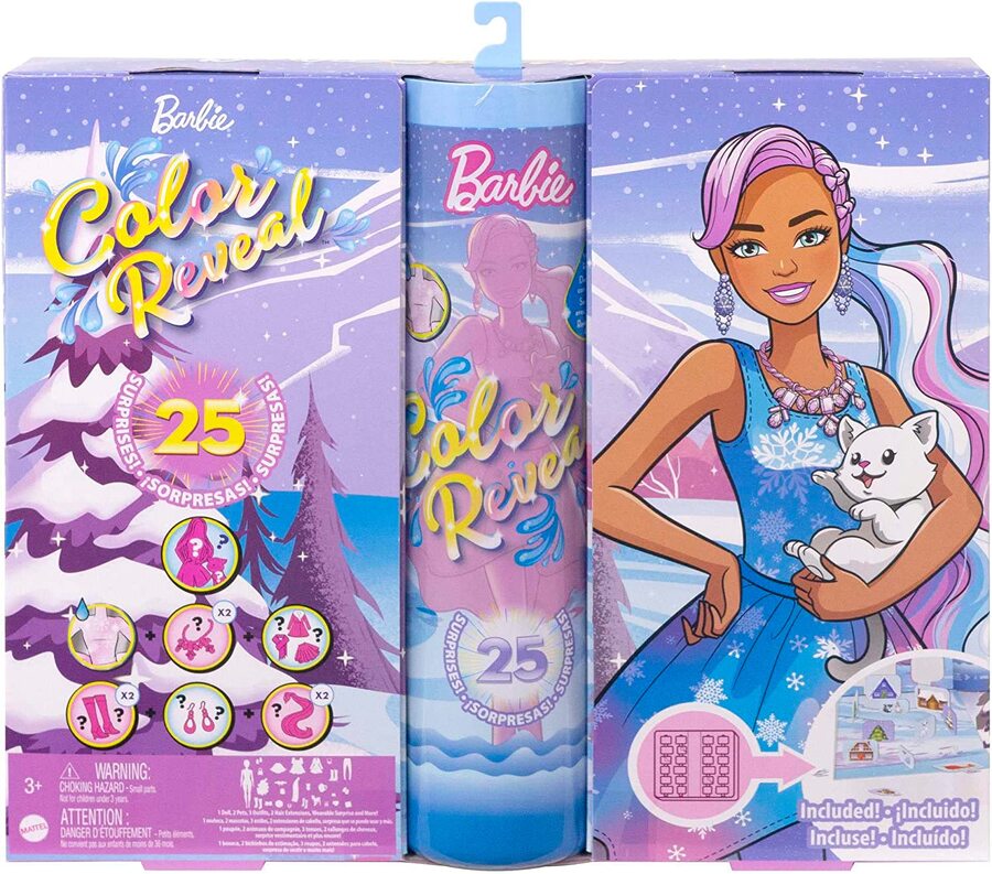 Barbie Color Reveal Peel Doll Winter Theme Transformation HJD60