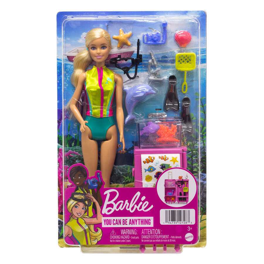 Architectuur marathon Resultaat Barbie You Can Be Anything Marine Biologist Doll (Blonde) Playset Lemony  Gem Toys Online