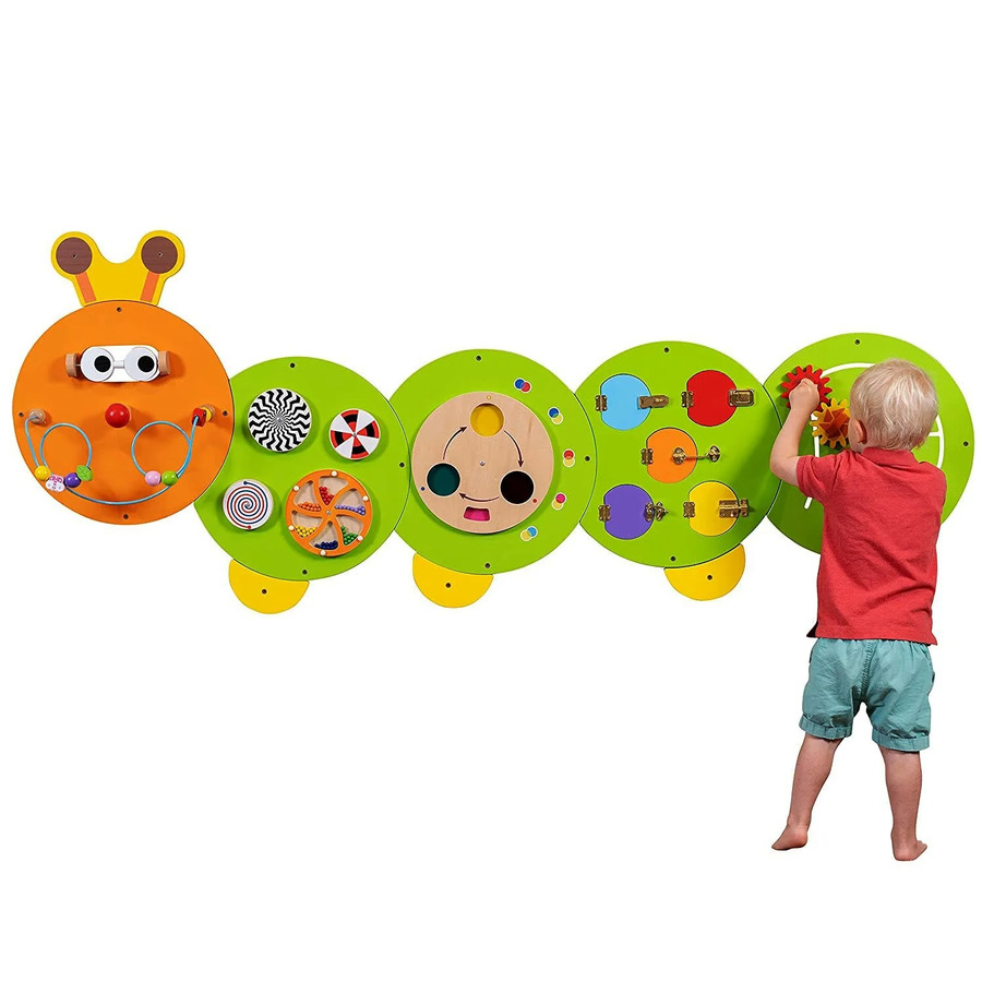 Viga Wooden Caterpillar Wall Game Educational Motor skills Activities To Lemony Gem Toys Online