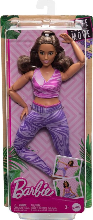 Barbie Made to Move Doll Brunette With Curvy Body HRH29 Lemony Gem Toys Online