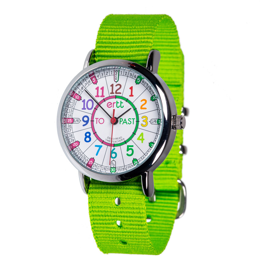 Ertt Easy Read Time Teacher Watch Past/To - Choose from 12 Colors - Picture 9 of 13
