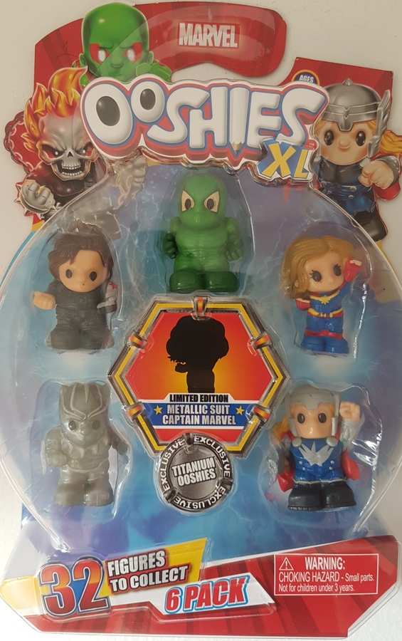 Marvel Ooshies Series 1 XL Pencil Toppers Captain Marvel Free Postage 