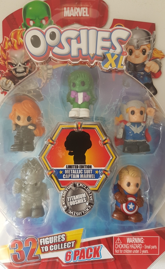Marvel Ooshies Series 1 XL Pencil Toppers Captain Marvel Free Postage 