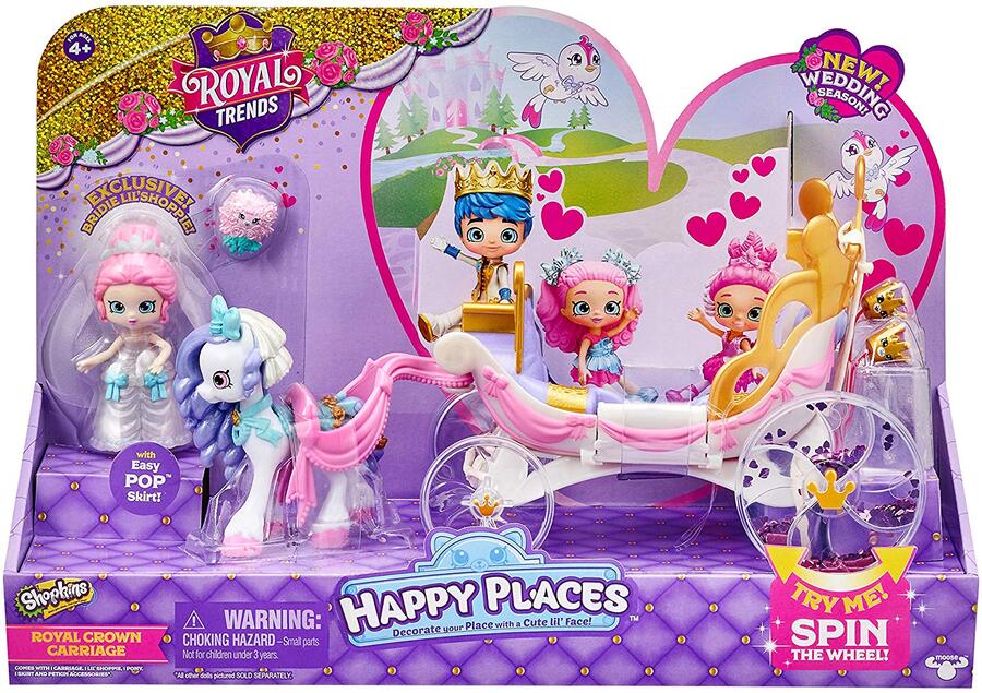 Happy Places Shopkins Royal Trends Royal Crown Carriage Lemony Gem 
