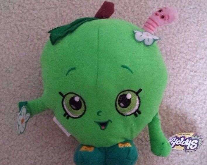 Shopkins Plush 20cm - Lippy Lips, D'Lish Donut, Apple, Kooky, Strawberry - Picture 5 of 6