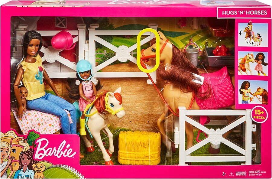barbie hugs n horses