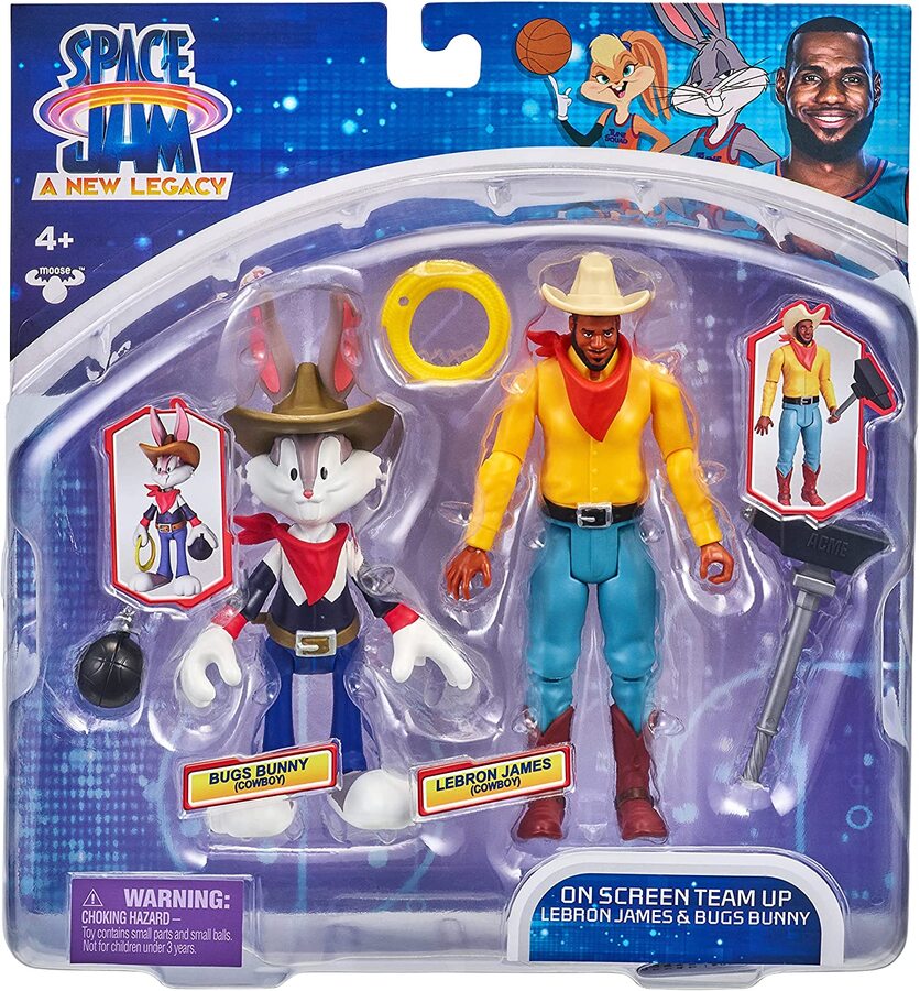 Space Jam New Legacy Buddy Figure 2 Pack On Screen Team Up Lebron James ...