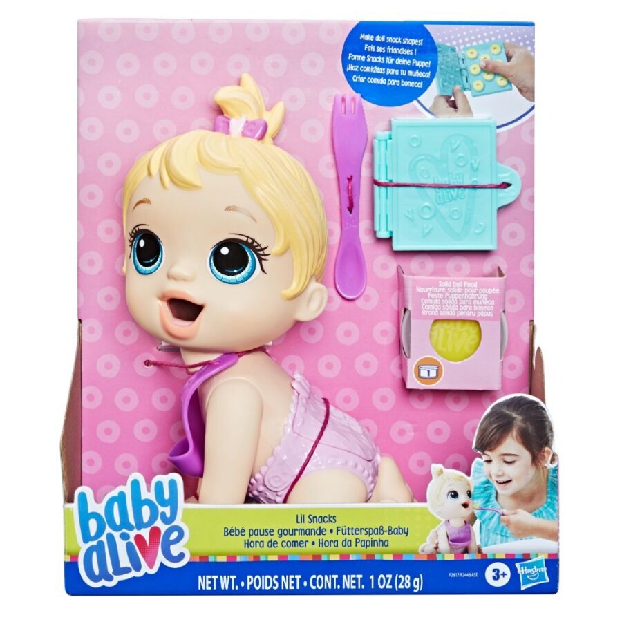 Baby Alive Lil Snacks Doll Eats and Poops 8 inch Baby Doll Blonde Lemony Gem Toys Online