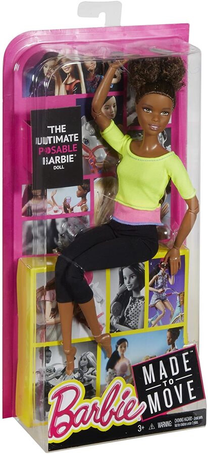 Barbie Made To Move Doll - Yellow Top