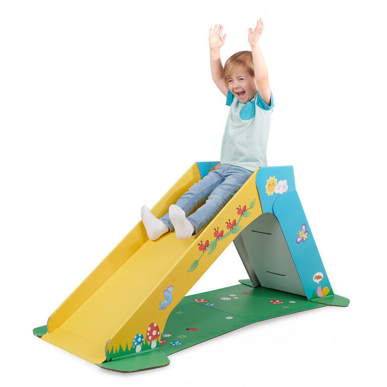 Durable Eco-Friendly Cardboard Toddler Playground Slide Pop2Play Barbie Indoor Slide for Kids 