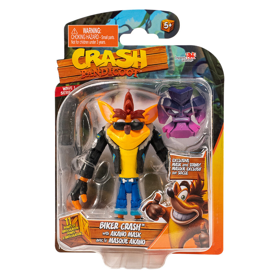 Crash Bandicoot Action Figure Biker Crash With Akano Mask Lemony Gem
