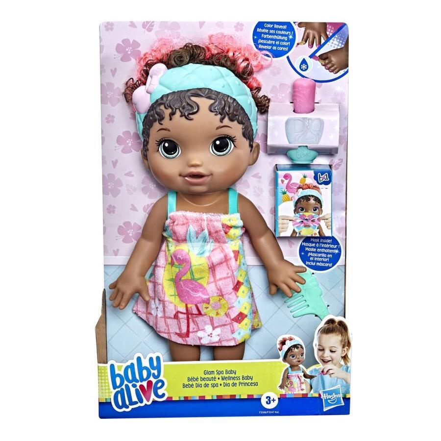 Baby Alive Glam Spa Baby Doll, Unicorn, Color Reveal Nails and Makeup,  12.8-Inch Waterplay Toy, Kids 3 and Up, Blonde Hair - Baby Alive