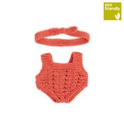 Miniland Doll Clothes Eco Knitted Rompers & Headband Outfit 21cm (31685)
