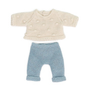 Miniland Doll Clothes Eco Knitted Sweater & Trousers Outfit 21cm (31686)