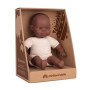 Miniland Educational Baby Doll African Soft Body 32cm Boxed