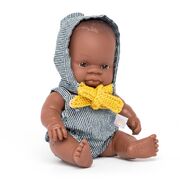 Miniland Educational African Boy Doll with clothing 21cm