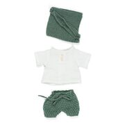 Miniland 32m Doll Clothes Forest Top, Pants and Scarf Set 31649