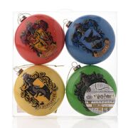 Harry Potter Christmas Bauble's Hogwarts Houses 4 Pack Ornaments