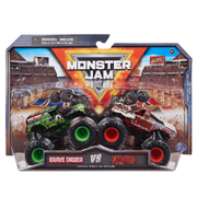 Monster Jam Grave Digger Vs Zombie 2 Pack 1:64 Diecast Vehicle