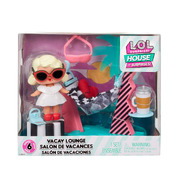 LOL Surprise Vacay Lounge Playset with Leading Baby Collectible Doll and 8 Surprises