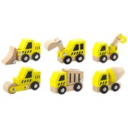 Viga Wooden Construction Vehicles 6 Set