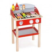 VIGA Wooden Pretend Play Toy - Kitchen Food Standing BBQ 