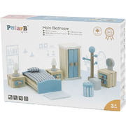 VIGA PolarB Doll House Furniture Master Bedroom Wooden Toy