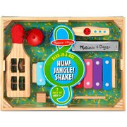 Melissa & Doug Wooden Band-in-a-Box - Hum! Jangle! Shake! Playset