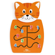 Viga Wooden Wall Game Matching Numbers Cat- Educational, Motor skills, Activities Toy